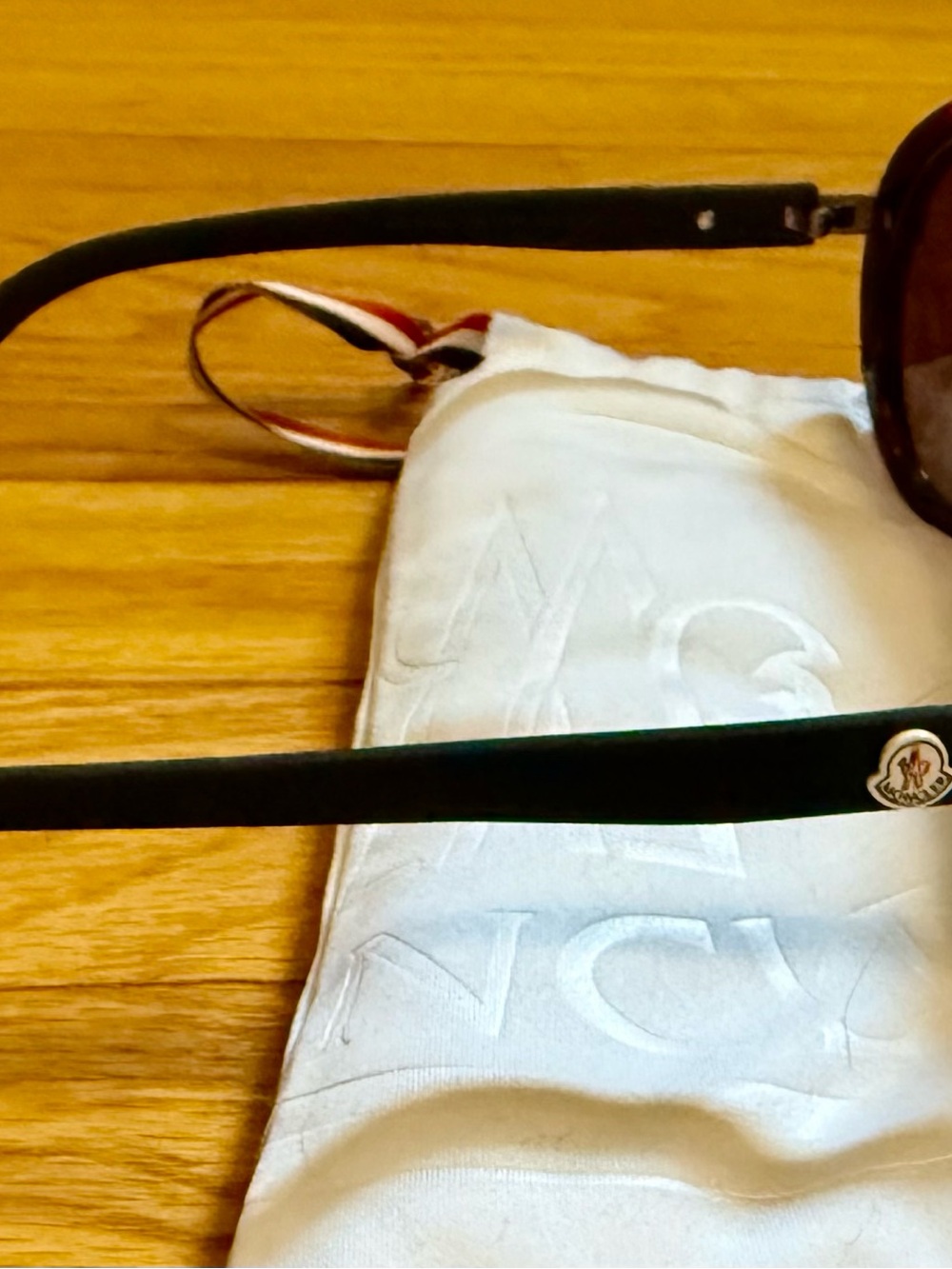 Moncler Navigaze Aviator Sunglasses Tortoiseshell w/Red Accents NWT - Picture 6 of 9